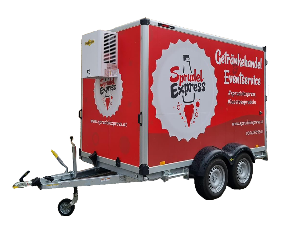 Kühlanhänger Sprudelexpress